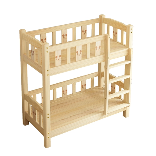 Двухэтажная кровать из натурального дерева для детского сада для сна для школьников