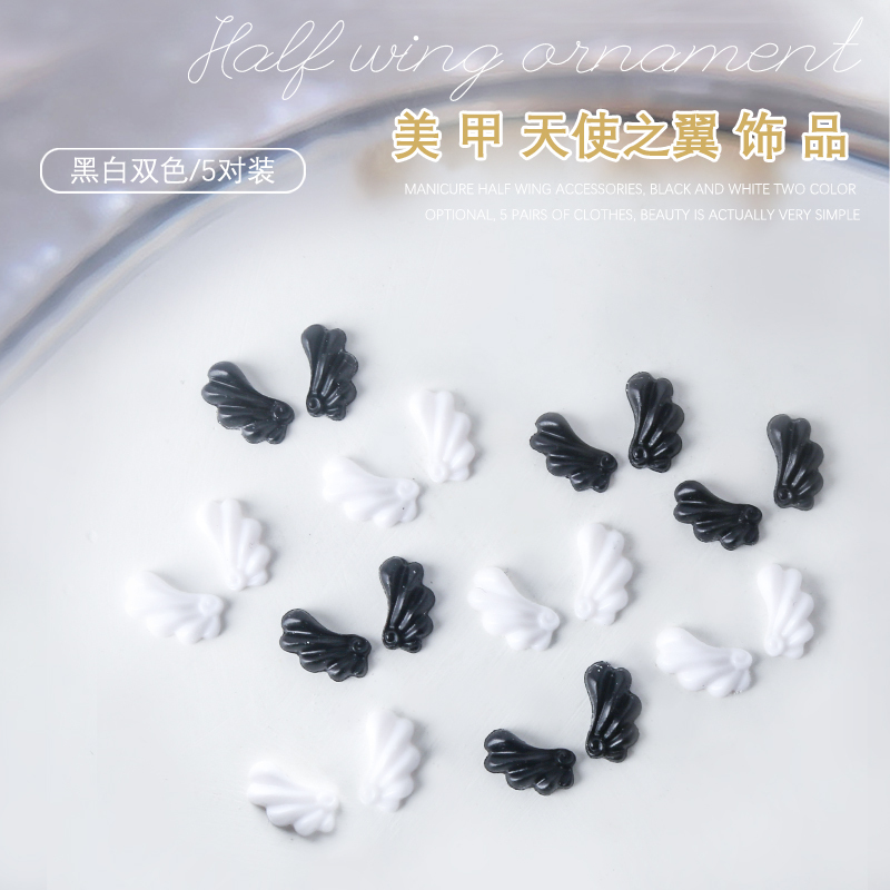 10 Pieces of Nail Art Accessories Angel Wings Fairy Resin Angel Wings Wearable Nail Tools Nail Stickers Decorations
