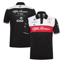 F1 race car suit T-shirt 2022 new Alfa Romeo Team Zhou Guanyu Tongan Mens short sleeve Polo shirt