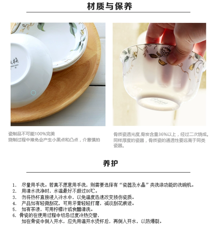 Bone China Ceramic Bone China Bowl 4,5 inch 5 inch Tall Bowl Rice Bowl Soup Bowl Congee Bowl Small Bowl Tall Bowl Anti-scald Tableware - Đồ ăn tối