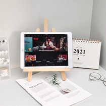 ins Wind wooden desktop mobile phone ipad bracket student desk storage decoration folding tablet holder