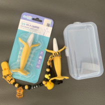 Korea ANGE Baby Banana Hand in Hand Tooth Gum Bite Glue Toothbrush Cute Delivery Containing box