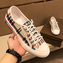 2021 summer new Medusa printed canvas shoes mens trendy shoes casual board shoes cloth shoes breathable small white shoes men