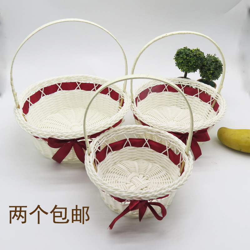 Flower boy flower basket wedding decorations with hand gift basket wedding supplies household ornaments basket dance candy basket