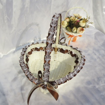 Flower girl flower basket creative bridesmaid portable basket candy flower basket decoration wedding supplies home decoration fruit basket