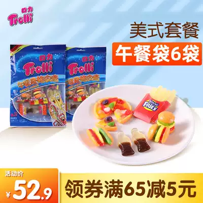 Trollli mouth gummy candy American lunch bag 77g * 6qq sugar juice fudge candy wedding candy wholesale