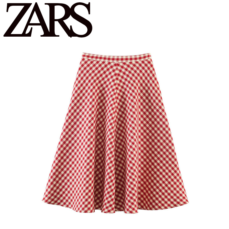 Za New Women's Clothing Rs Fashion European and American Style Foreign Trade Versatile Plaid Cape Dress 2535174 067