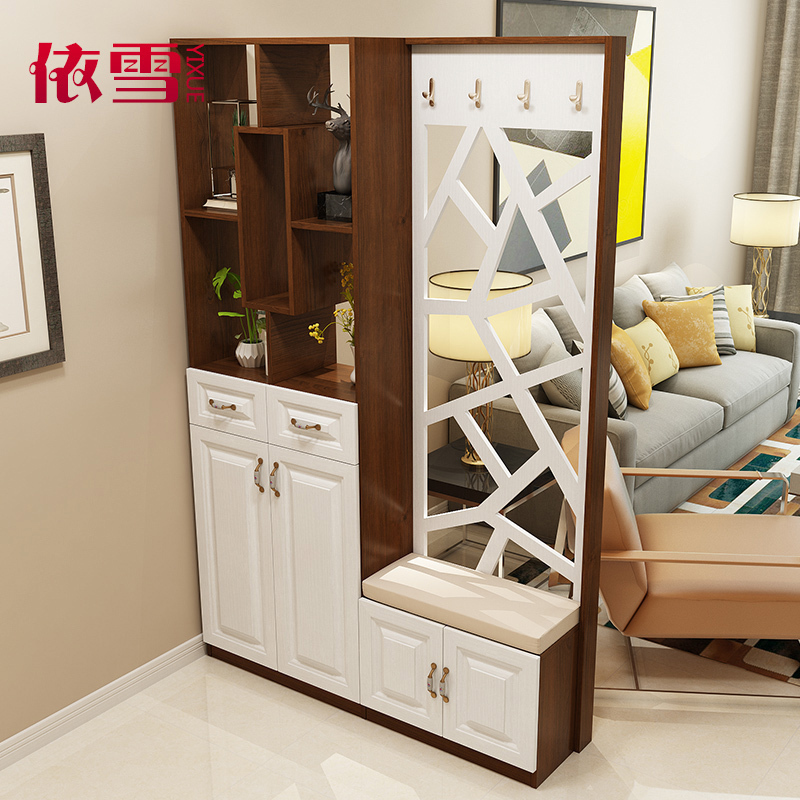 European-style entry porch cabinet partition cabinet integrated living room screen cabinet simple shoe cabinet can be customized into the home door