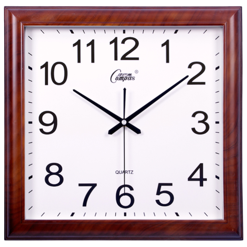 Conba silk hanging clock living room Wanyear calendar performance clock minimalist square quartz clock Creative Bedroom mute hanging table-Taobao