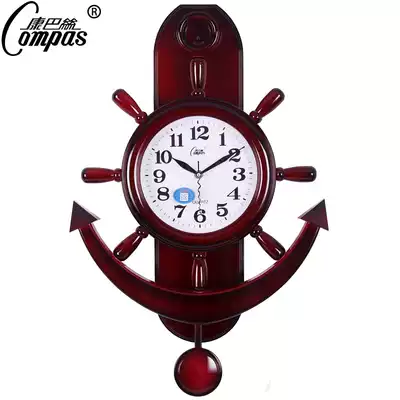 Kangbas large rudder swing clock Living room wall clock Creative clock wall clock Silent pendulum clock Quartz clock wall clock