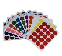 Self-adhesive small label No dry adhesive paper illon solid YS032 Round point label diameter 20mm 12 sheets