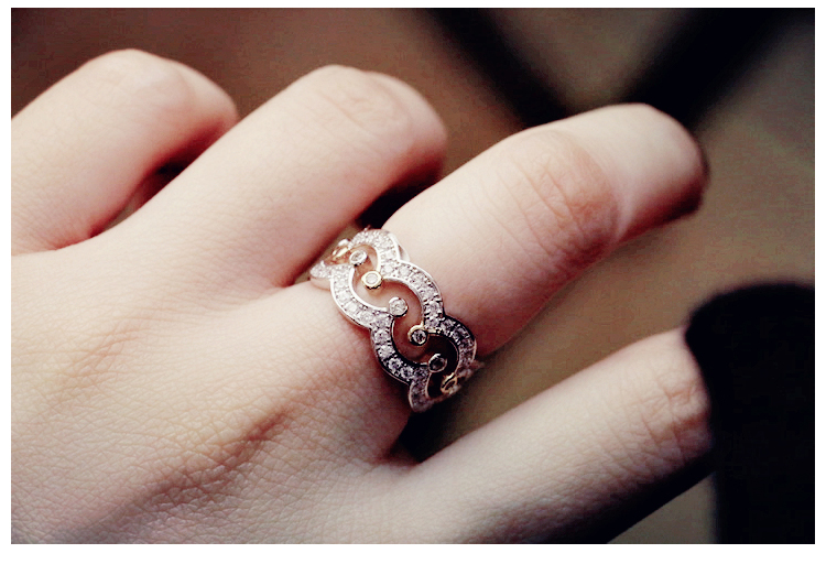 S925 sterling bạc vương miện kim cương nhẫn Baroque dập nổi ánh sáng cổ điển sang trọng vương miện zircon nhẫn nhẫn lông voi nam