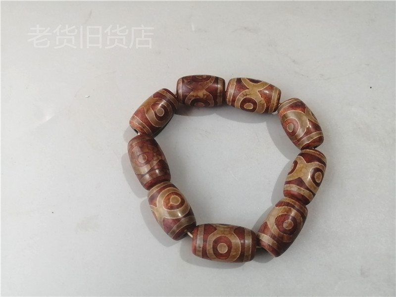 Bag old bag real old old jade old jade old manau three eyes of the Tianzhu bracelet collection old old goods