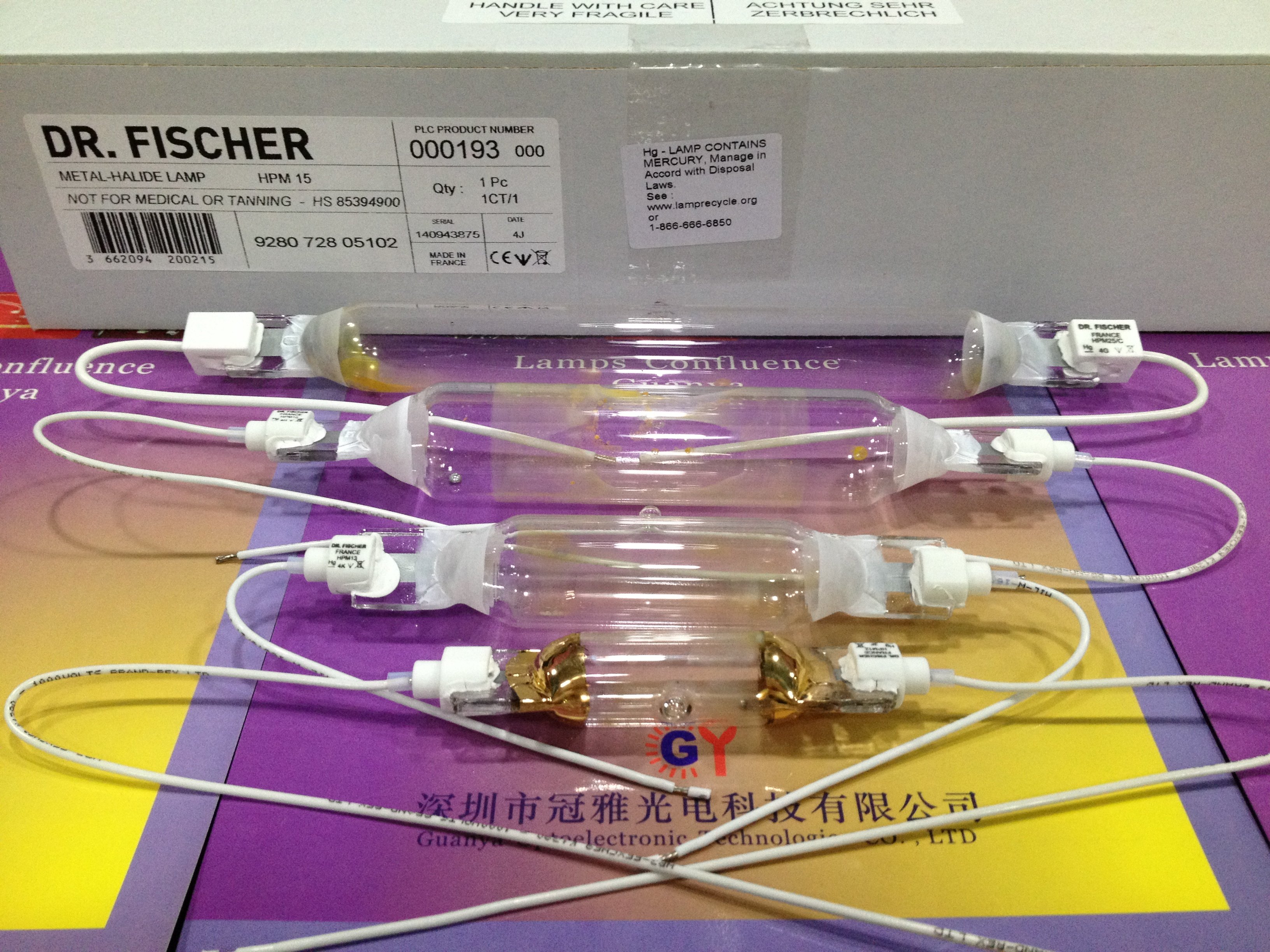 FRANCE DR FISCHER 1000W ULTRAVIOLET LIGHT 147MM PRINTING LIGHT HPM13 GLASS GLUE CURING LIGHT