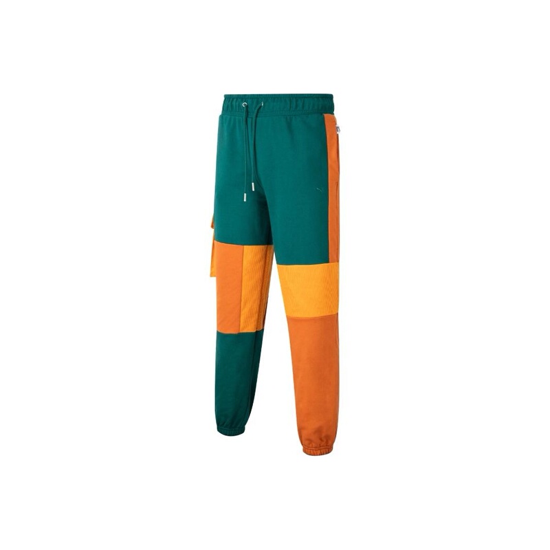 Puma Patchwork Color-Blocked Drawstring Retro Sports Casual Pants Unisex 539585-87 Puma Patchwork Color-Blocked Drawstring Retro Sports Casual Pants Unisex 539585-87