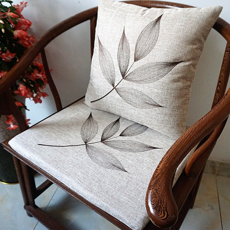New Chinese style dining chair cushion solid wood ring chair cushion