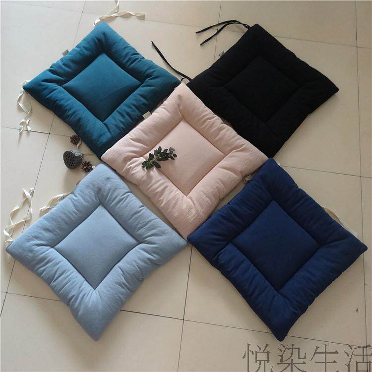 Japanese-style Water-thin cushion cushion anti-slip chair mat office room art cotton and thick cushion with straps