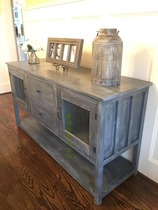 Xuan Guan Restaurant Kitchen Dining Side Cabinet Flower Shop Bench Containing Table Groceries Solid Wood Entrance Door Drawer American Countryside Big