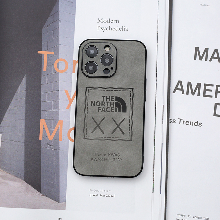 The North Face New Kaws Non Slip Leather 14, 13, 12 iPhone Case