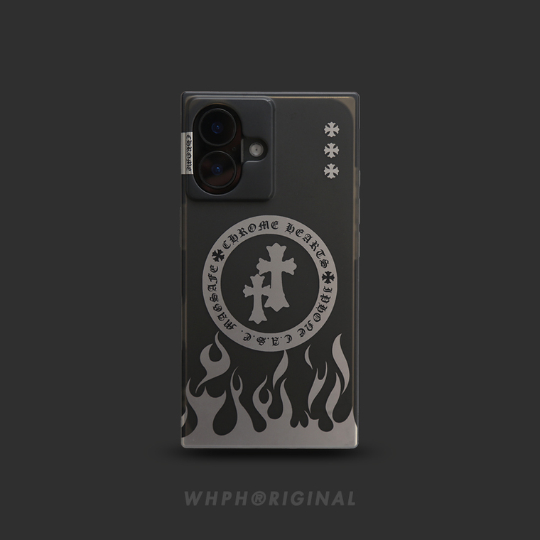 Chrome Hearts MagSafe Cross Flames iPhone Case
