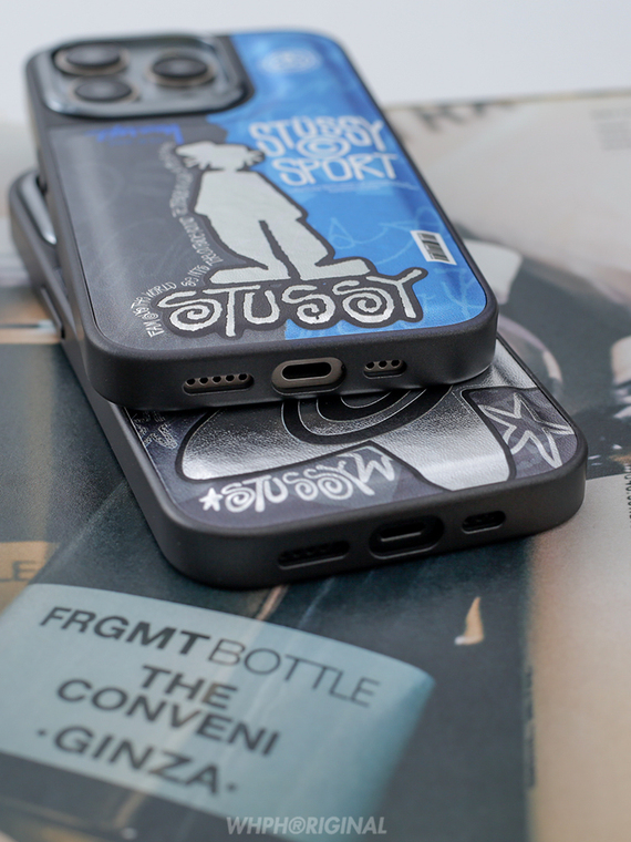 STUSSY Synthetic Leather 15, 14, 13, 12 iPhone Case