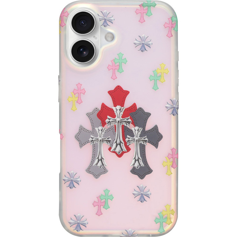 Chrome Hearts MagSafe Matte Metal : Pastel Crosses & Tri-Cross – 16, 15, 14, 13, 12 iPhone Case