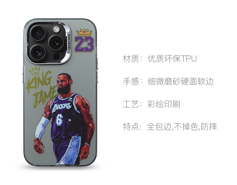 Basketball Superstar James 15, 14, 13, 12, 11 iPhone Case