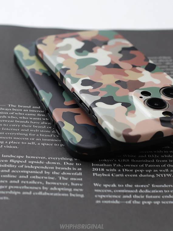 Original Camouflage Army Camera Lens Protection Matte Pro/Max 15, 14, 13, 12, 11 iPhone Case