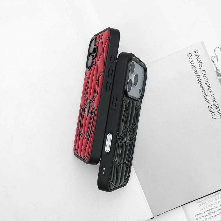 Spiderman Web Faux Leather Stitch iPhone Case
