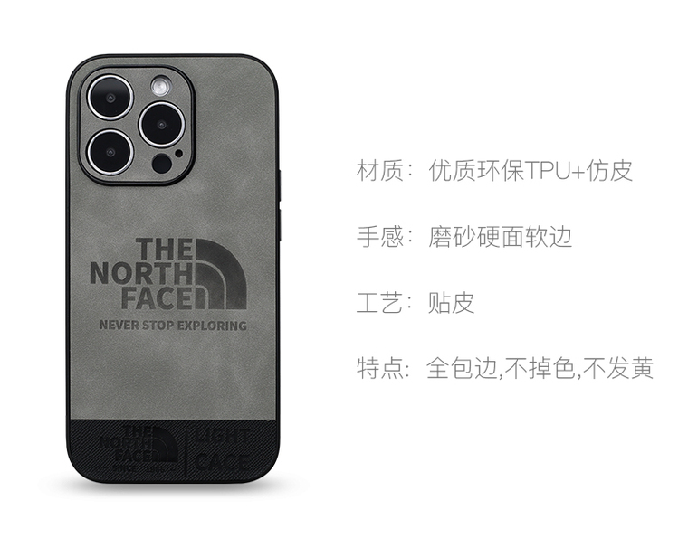 The North Face New Faux Leather 14, 13, 12 iPhone Case