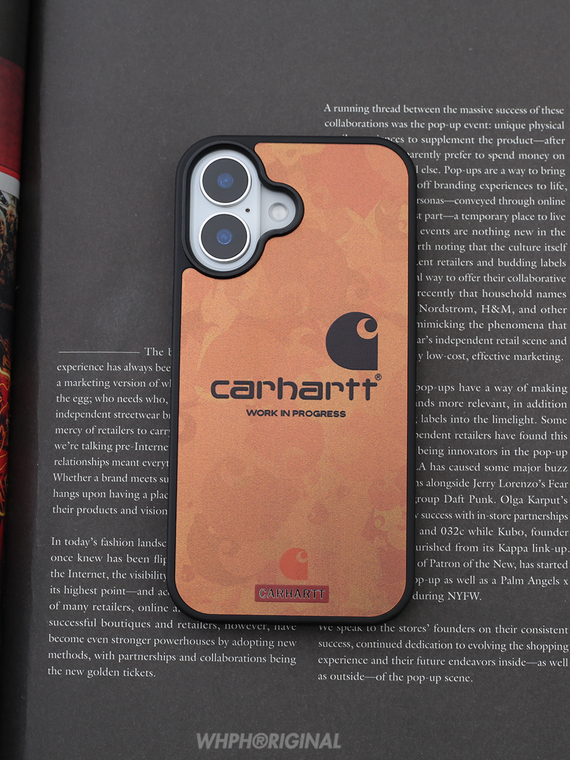 Carhartt Yellow Wood Grain Logo iPhone Case