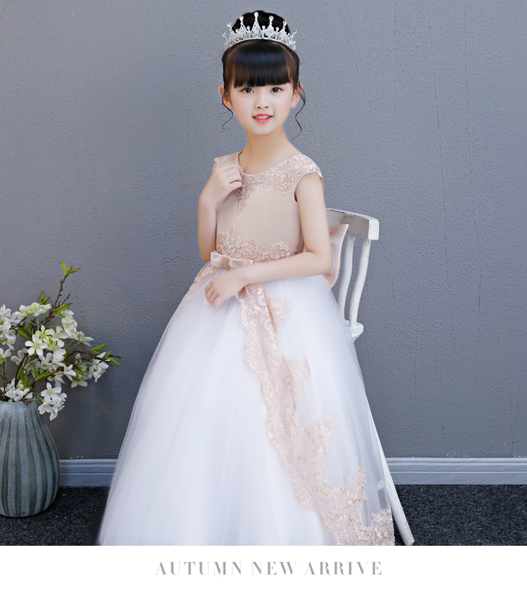Trẻ em công chúa ăn mặc cô gái cổ tích đuôi cô gái hoa cô gái piano hiển thị sinh nhật chủ nhà dài váy trẻ em 10 tuổi