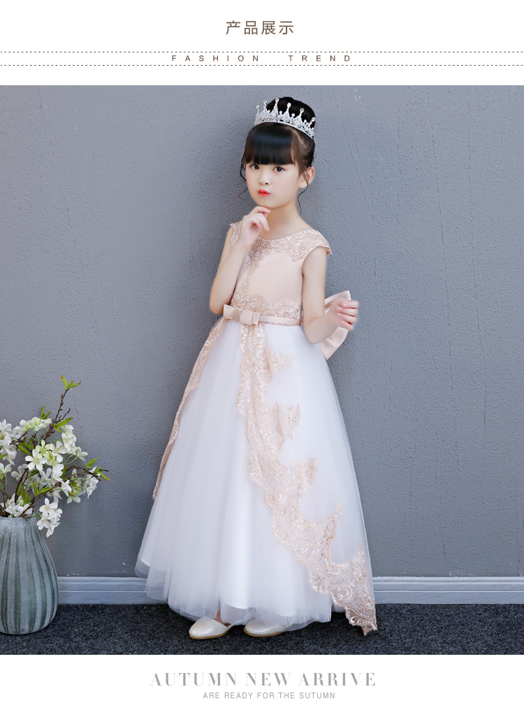 Trẻ em công chúa ăn mặc cô gái cổ tích đuôi cô gái hoa cô gái piano hiển thị sinh nhật chủ nhà dài váy trẻ em 10 tuổi
