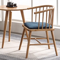 Solid Wood Windsor chair dining chair Nordic desk stool negotiation chair circle chair cafe Princess chair backrest chair
