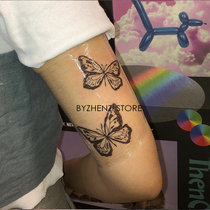 BYZHENZI hazelnut this shop ins dark Butterfly waterproof durable sexy personality hipster Net red tattoo stickers