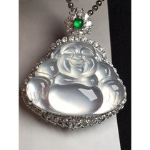 Year of birth high ice glass species jade Buddha pendant Burmese natural jade Burmese jade Guanyin jade pendant