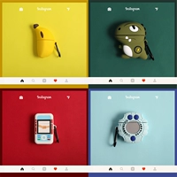 Apple, защитные милые совместимые силиконовые мультяшные наушники подходит для мужчин и женщин, bluetooth