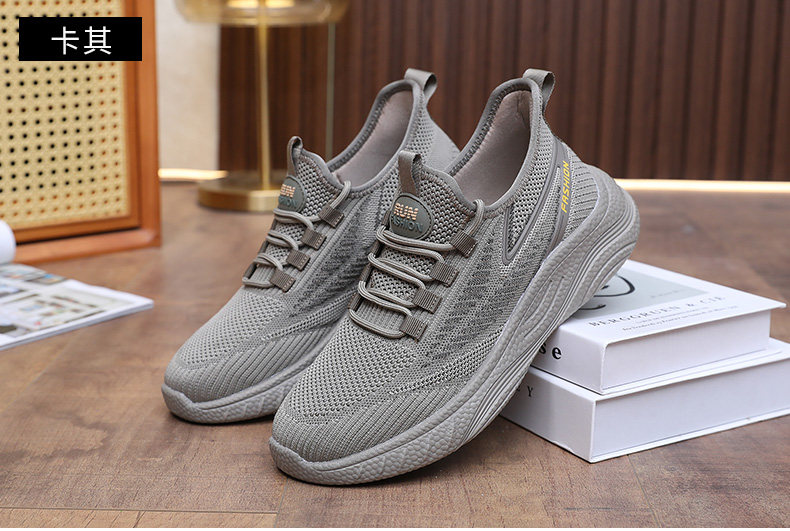 Энергичный обувь 春秋老北京布鞋男单鞋透气休闲运动爸爸鞋子防滑软底中老年健步鞋 Fu Sheng Xiang