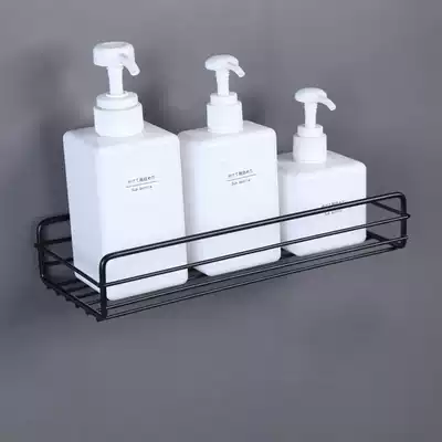 Bathroom dressing room washing table storage iron rack household kitchen wall wall suction wall-free punching