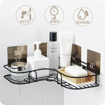 Creative hole-free bathroom corner shelf Triangle rack Wash rack Dormitory storage toilet bathroom wall rack