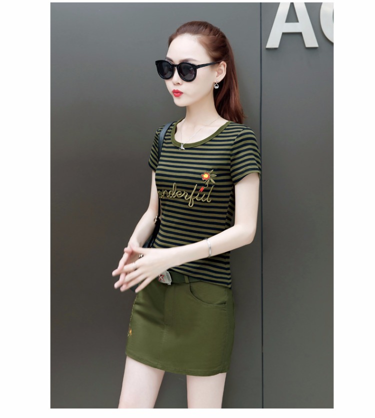 Quân đội fan trang phục thủy thủ khiêu vũ trang phục khiêu vũ trang phục cổ tròn tay áo ngắn ngụy trang - Những người đam mê quân sự hàng may mặc / sản phẩm quạt quân đội mũ sĩ quan quân đội