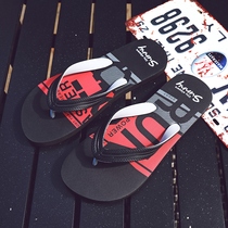 Herringbone drag man 2021 Summer new trend Korean version of mens outside wearing clip-foot dragging personality anti-wear and abrasion resistant beach shoes