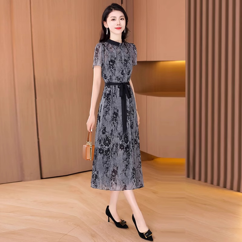 Guangzhou Thirteen Rows Dress 2026 New Model Noble Lady Brand Xiangyun Summer-Autumn Gauze Material Cheongsam European Style Two-Piece Set