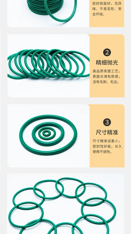 gioăng cao su thủy lực Con dấu silicone cao su flo đệm loại O đệm thủy lực khung dầu con dấu chống bụi ống nước chống thấm nước và chịu nhiệt độ cao nhập khẩu phot cao su thuy luc phot ben thuy luc