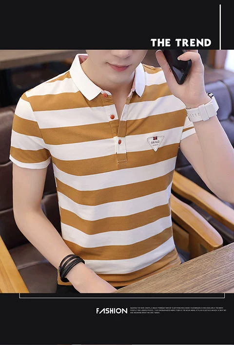 Mùa hè nóng nực nam ngắn tay áo thun cotton cơ sở POLO áo sơ mi nam nửa tay với cổ áo thun cổ chữ V Mẫu áo phông nam đẹp 2019