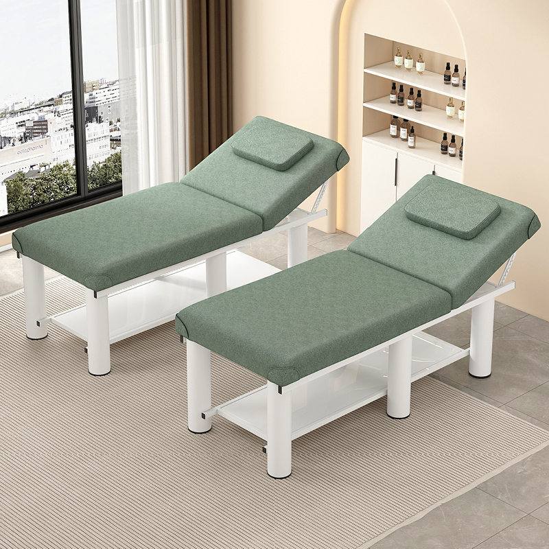 Beauty Bed, Beauty Salon Special Massage Spa Bed, Home Physiotherapy with Hole Pattern Embroidery Bed, Ear Picking Bed, Fire Therapy Bed