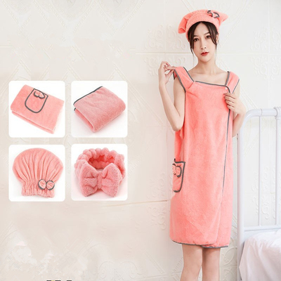 【可穿式百变浴巾】成人浴袍柔软比纯棉吸水睡衣女加厚吊带扣16