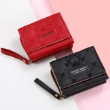 Милый кошелек, картхолдер, вместительная и большая универсальная сумка через плечо, с вышивкой, с медвежатами