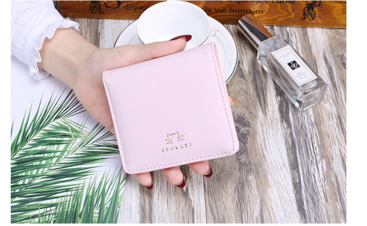 Ví siêu mỏng ít phụ nữ đoạn ngắn 2018 mới sinh viên nhỏ gọn gấp dễ thương đa năng ví Hàn Quốc bóp nữ