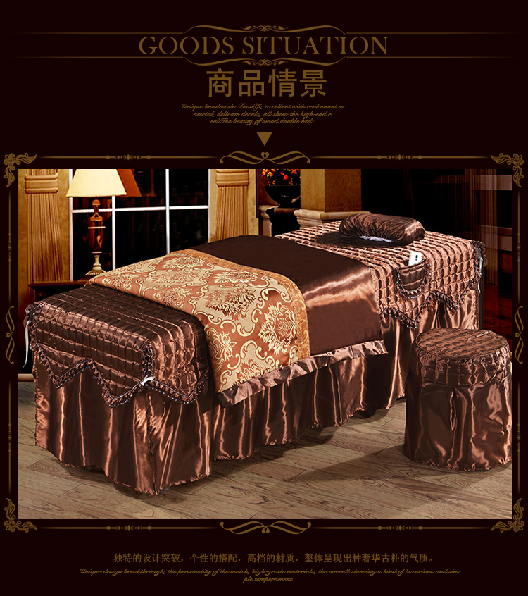 Cotton là trong danh mục Thẩm Body Beauty SPA Beauty bộ giường khăn trải giường denim bedspread của custom-made jacquard cao cấp - Trang bị tấm ga trải giường spa